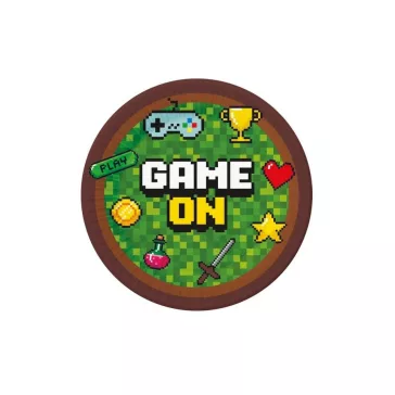Játék Game On papírtányér 6 db-os 18 cm