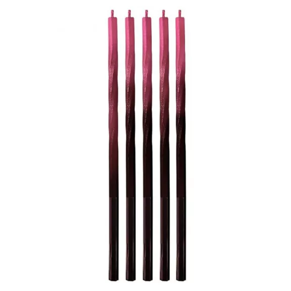 Piros-Fekete Ombre tortagyertya, gyertya szett 5 db-os Piros-Fekete Ombre tortagyertya, gyertya szett 5 db-os