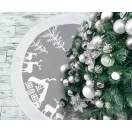 Ezüst Reindeer Karácsonyfa szoknya, alátét Ezüst Reindeer Karácsonyfa szoknya, alátét