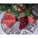 Ezüst Reindeer Karácsonyfa szoknya, alátét Ezüst Reindeer Karácsonyfa szoknya, alátét
