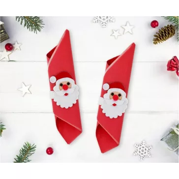 Télapó Santa Claus szalvétagyűrű szett