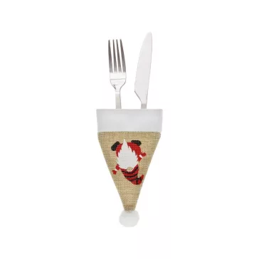 Karácsonyi Gnome evőeszköz kabát 11 cm