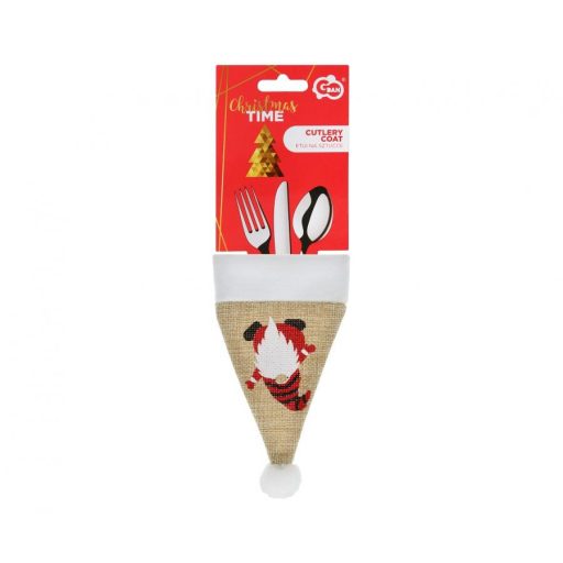 Karácsonyi Gnome evőeszköz kabát 11 cm