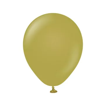 Zöld Pastel Olive léggömb, lufi 20 db-os 5 inch (12,5 cm)