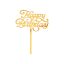 Arany Happy Birthday Gold torta dekoráció 15 cm