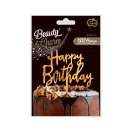Arany Happy Birthday Gold Style torta dekoráció 14 cm Arany Happy Birthday Gold Style torta dekoráció 14 cm