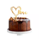 Arany szív Gold torta dekoráció 13 cm Arany szív Gold torta dekoráció 13 cm