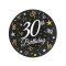 Happy Birthday 30 B&C papírtányér 6 db-os 18 cm
