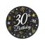 Happy Birthday 30 B&C papírtányér 6 db-os 18 cm