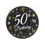 Happy Birthday 50 B&C papírtányér 6 db-os 18 cm
