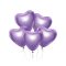 Szív Platinum Light Purple léggömb, lufi 6 db-os 12 inch (30 cm)