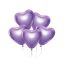 Szív Platinum Light Purple léggömb, lufi 6 db-os 12 inch (30 cm)