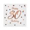 Happy Birthday 30 B&C White szalvéta 20 db-os 33x33 cm