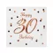 Happy Birthday 30 B&C White szalvéta 20 db-os 33x33 cm