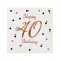 Happy Birthday 40 B&C White szalvéta 20 db-os 33x33 cm