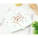 Happy Birthday 40 B&C White szalvéta 20 db-os 33x33 cm Happy Birthday 40 B&C White szalvéta 20 db-os 33x33 cm