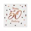 Happy Birthday 50 B&C White szalvéta 20 db-os 33x33 cm