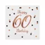 Happy Birthday 60 B&C White szalvéta 20 db-os 33x33 cm