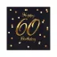Happy Birthday 60 B&C Gold szalvéta 20 db-os 33x33 cm