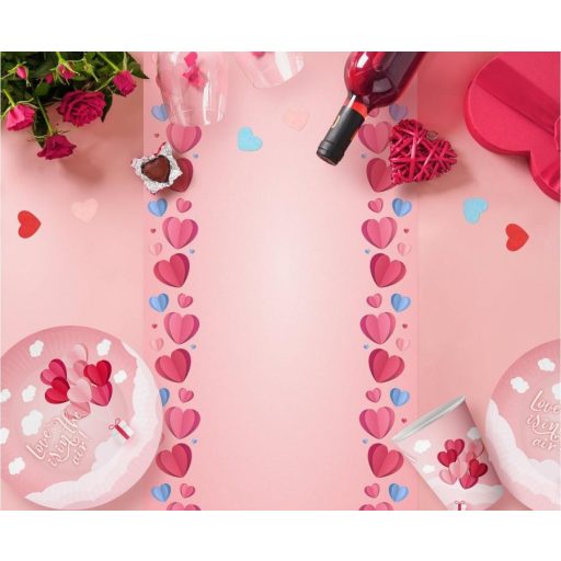 Szerelem Love Is In The Air Pink papírtányér 6 db-os 18 cm