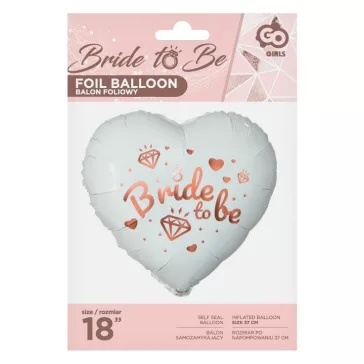 Lánybúcsú Bride To Be fólia lufi 37 cm