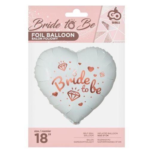 Lánybúcsú Bride To Be fólia lufi 37 cm