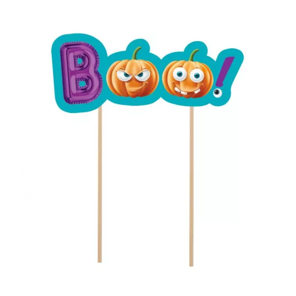 Halloween Boo torta dekoráció 18 cm