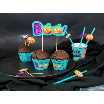Halloween Boo torta dekoráció 18 cm