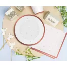 Rózsaszín Rose Gold Celebrate papírtányér 6 db-os 18 cm