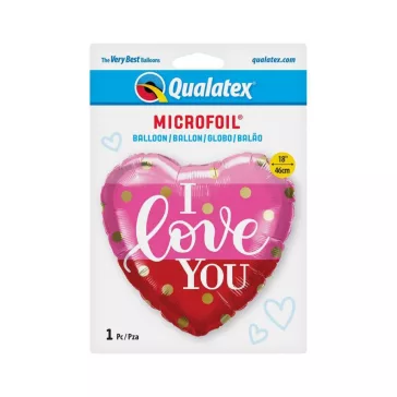 I Love You Dots fólia lufi 46 cm