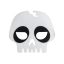 Koponya White filc maszk 18 cm