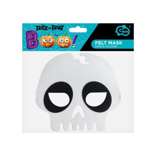 Koponya White filc maszk 18 cm