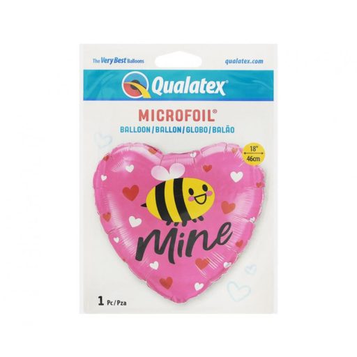 Szerelem Bee Mine fólia lufi 46 cm