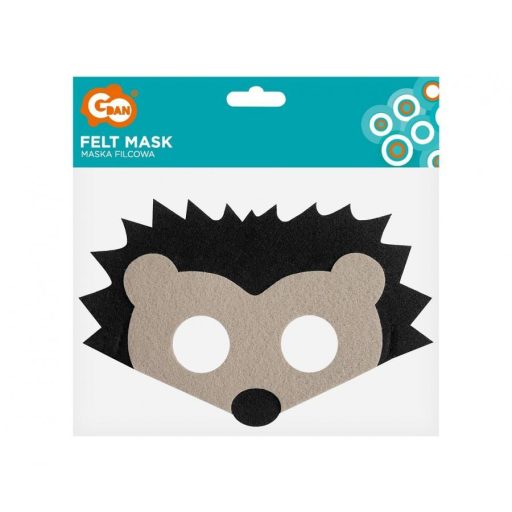 Sün Hedgehog filc maszk 17,5 cm