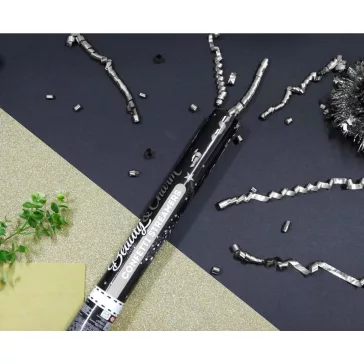 Ezüst Streamers konfetti kilövő 40 cm