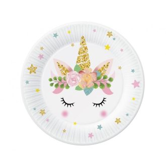 Unikornis Star papírtányér 6 db-os 18 cm