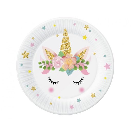 Unikornis Star papírtányér 6 db-os 18 cm