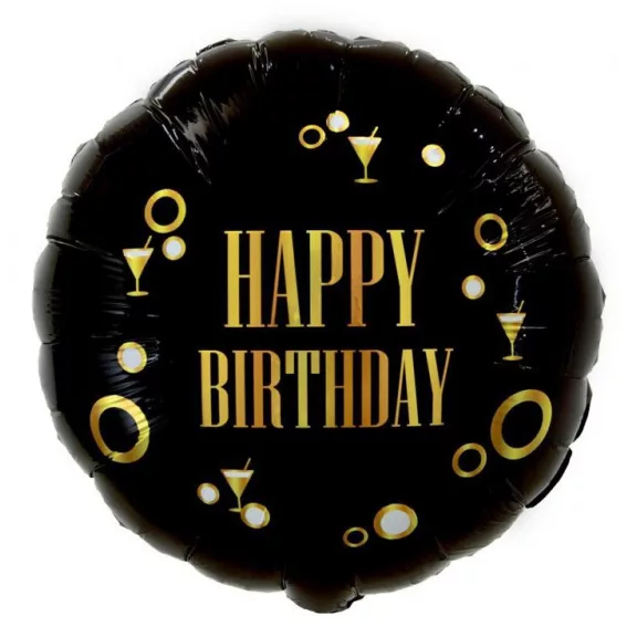 Happy Birthday B&C Gold party fólia lufi 36 cm Happy Birthday B&C Gold party fólia lufi 36 cm