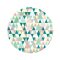 Színes Green Joy papírtányér 6 db-os 18 cm