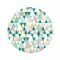 Színes Green Joy papírtányér 6 db-os 18 cm