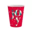 Karácsonyi Red Joy papír pohár 6 db-os 250 ml
