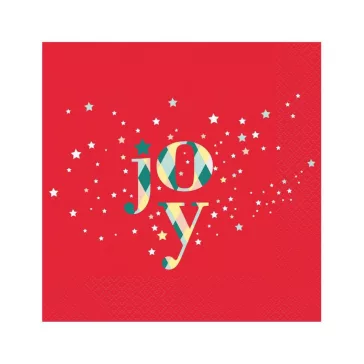 Karácsonyi Red Joy szalvéta 20 db-os 33x33 cm