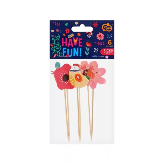 Tavasz Have Fun díszítő pálca 6 db-os