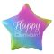 Szivárvány Happy Birthday Rainbow csillag fólia lufi 44 cm