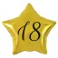 Arany Happy Birthday 18 Gold csillag fólia lufi 48 cm