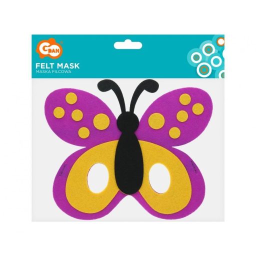 Pillangó Butterfly filc maszk 18 cm