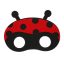 Katicabogár Ladybug filc maszk 18,5 cm