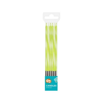 Zöld Candy Lime Green tortagyertya, gyertya szett 6 db-os