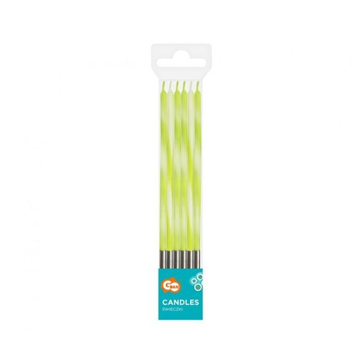 Zöld Candy Lime Green tortagyertya, gyertya szett 6 db-os