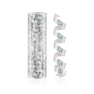 Ezüst Holographic szerpentin 4 m